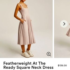 Featherweight at the Ready Square Neck Dress -- Birch Heather color